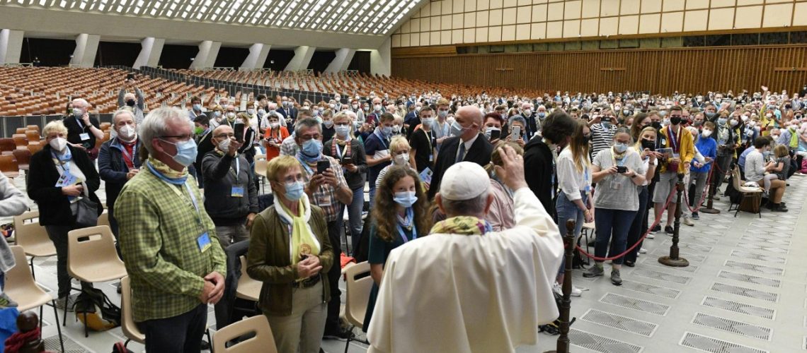 Papa Francisco e peregrinos ecumênicos