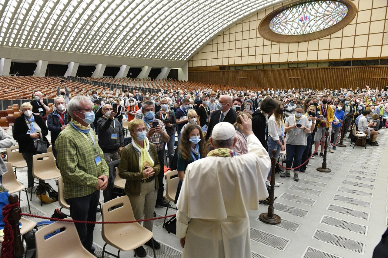 Papa Francisco e peregrinos ecumênicos